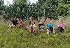 Some of the Prize winners on the community garden bank